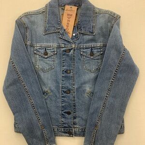 Customized Cowboy Chaps Blue Denim Jean Jacket 8/10 Levi Strauss
